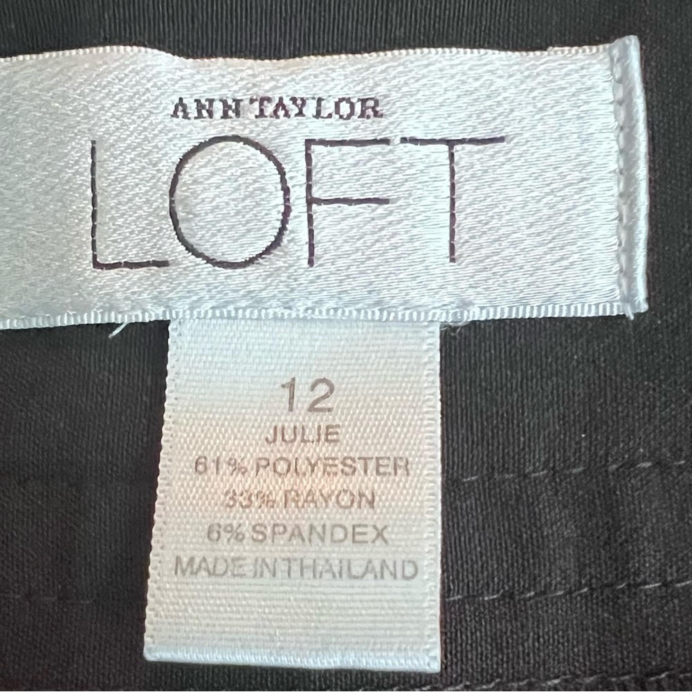 ANN TAYOR LOFT Black Wide Leg Women's Pants - Picture 3 of 5